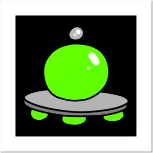 Green Orb UFO Posters and Art